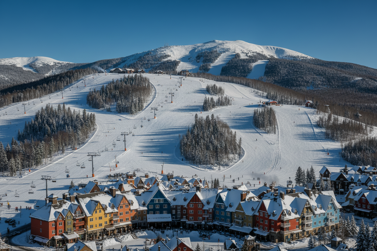 create an image of the ski resort of mont tremblant